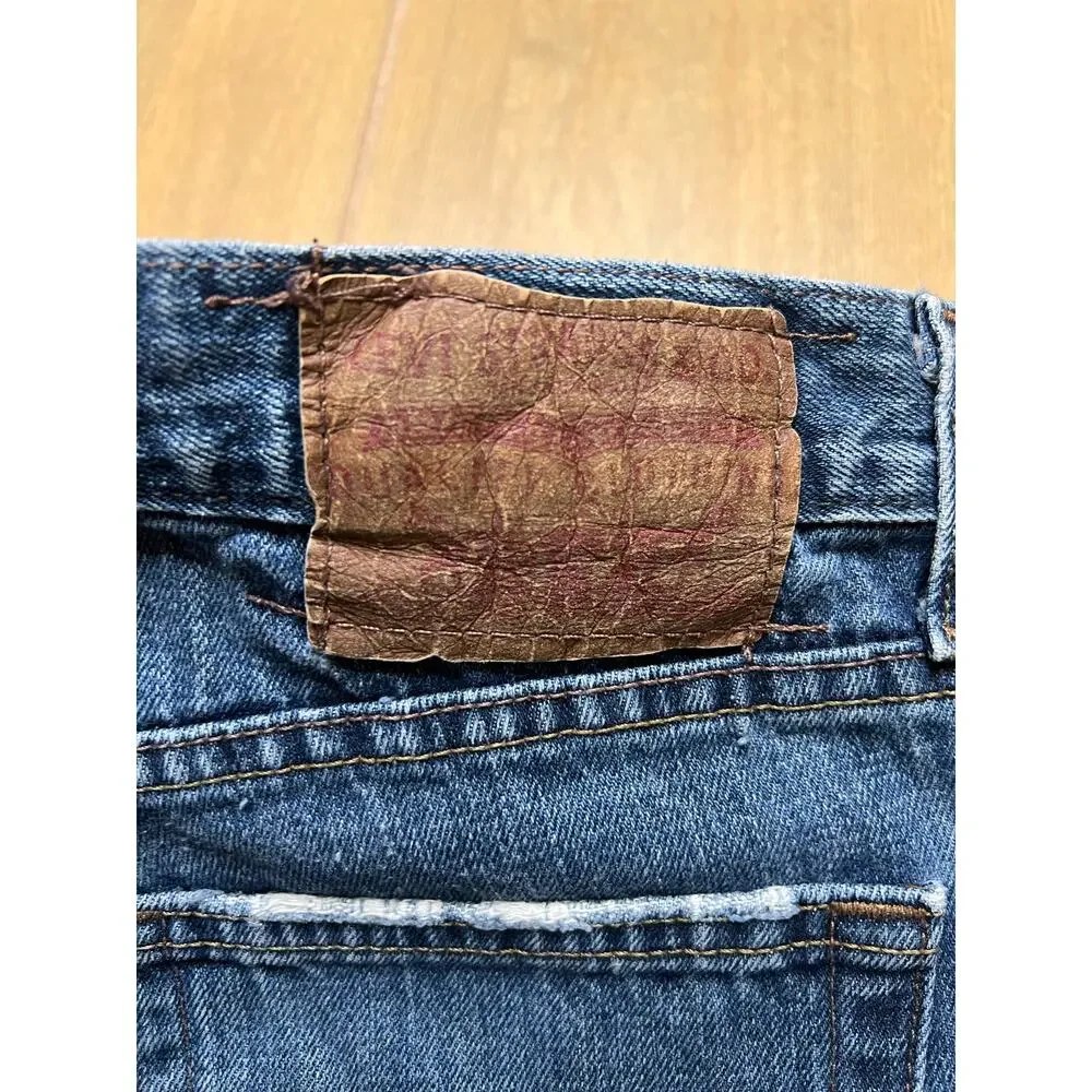 Vintage Levis 514 Slim‎ Straight 33x32 Blue Jeans Denim Fade Y2K boho Western